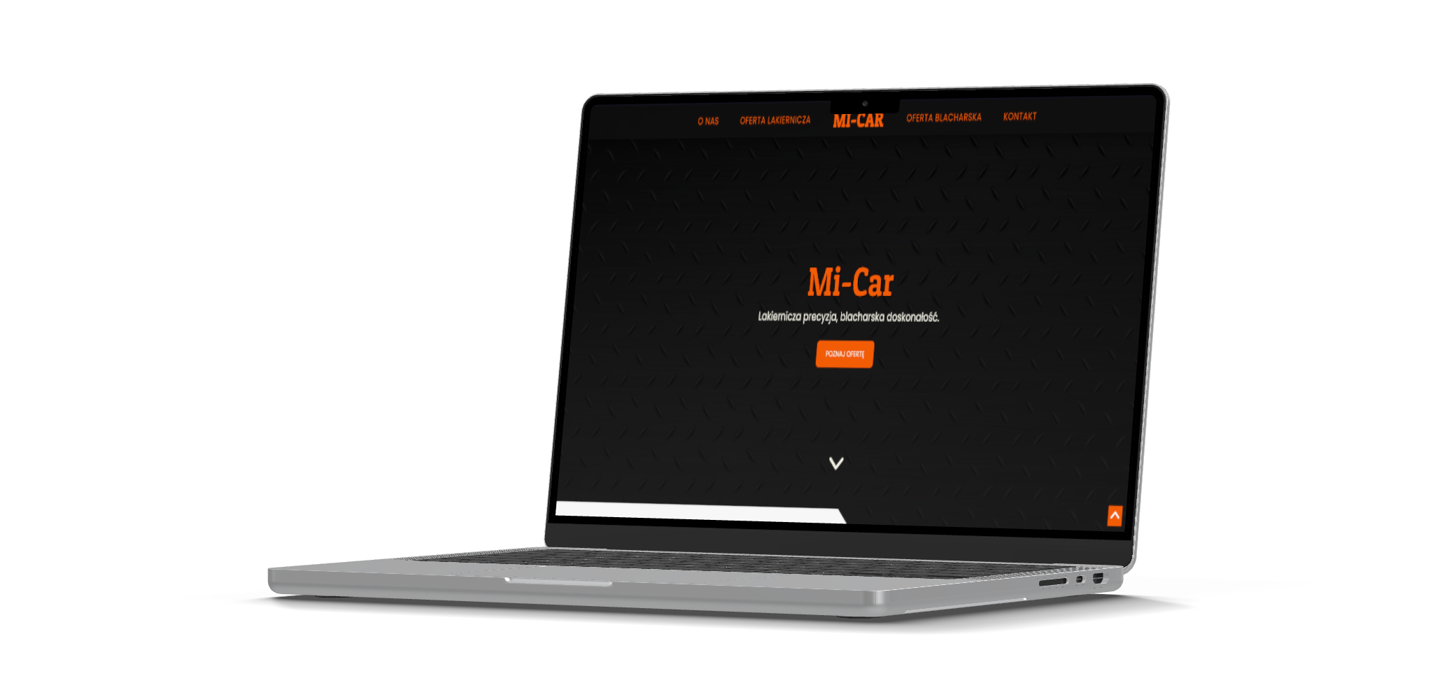 Zdjecie laptopu przedstawiające strone Mi-Car